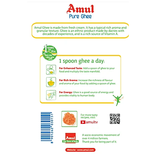 Amul Pure Ghee 1 L - Image 2