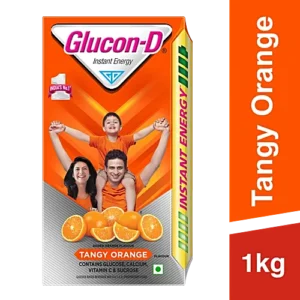 Glucon-D Instant Energy Glucose Powder - Tangy Orange, 1 kg