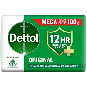 Dettol Original Bathing Soap Bar With 12 Hr Germ protection, 100 g