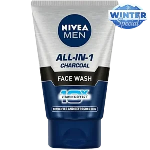 Nivea All In 1 Charcoal Face Wash - Detoxify & Refresh Skin With 10x Vitamin C Effect, 50 g