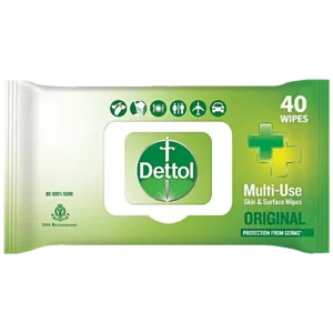Dettol Original Multi-Use Skin & Surface Wet Wipes, 40 pcs