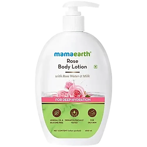 Mamaearth Deep Hydration Rose Body Lotion - For Oily Skin, 400 ml