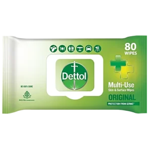Dettol Original Multi-use Skin & Surface Wipes, 80 pcs