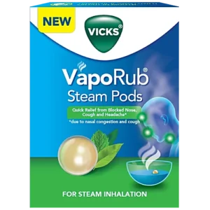 Vicks Vaporub Steampods For Steam Inhalation, Quick Relief - 4 pcs