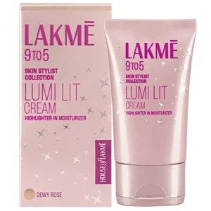 Lakme 9 To 5 Lumi Tint Cream - Highlighter In Moisturizer, 30 g Dew Rose