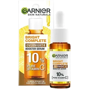 Garnier Bright Complete Overnight Booster Serum - 10% Pure Vitamin C, 15 ml