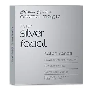 Aroma Magic 7 step Silver Facial Kit| Normal to Dry & Sensitive Skin - (35g + 10ml)