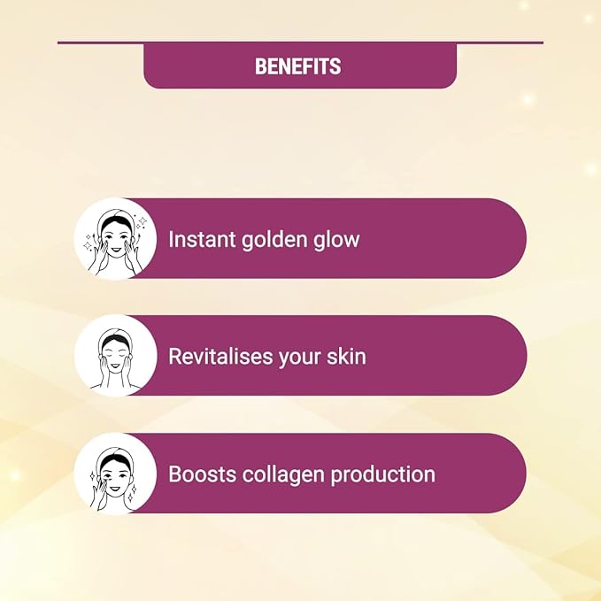 Lotus Herbals Radiant Gold Glow Facial Kit / For Women & Men | All Skin Types - 37g - Image 4