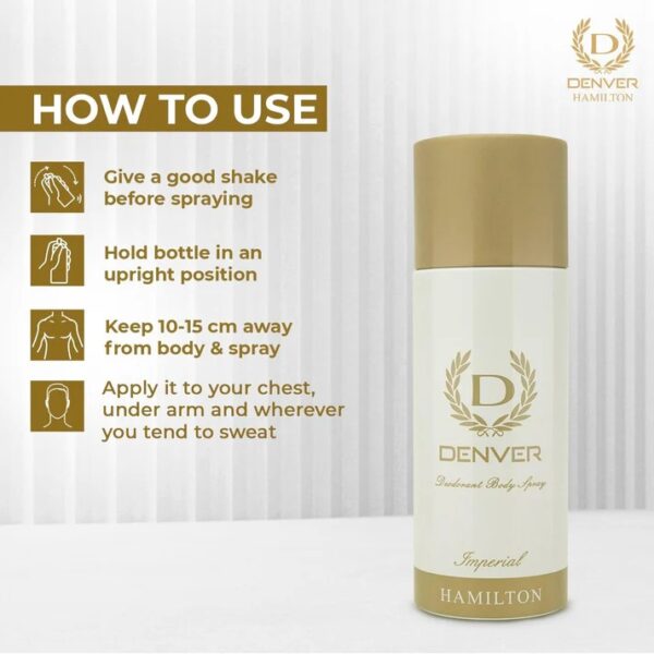 DENVER- deodrant body spray for Men - 200ML / Denver Deo - Image 3