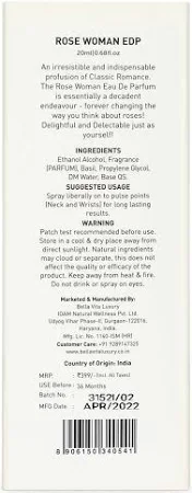 Bella Vita Women's Floral Rose Eau De Parfum-20ml - Image 3